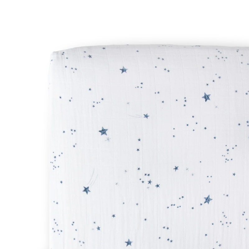 Cotton Muslin Crib Sheet – Shooting Stars Shooting Stars