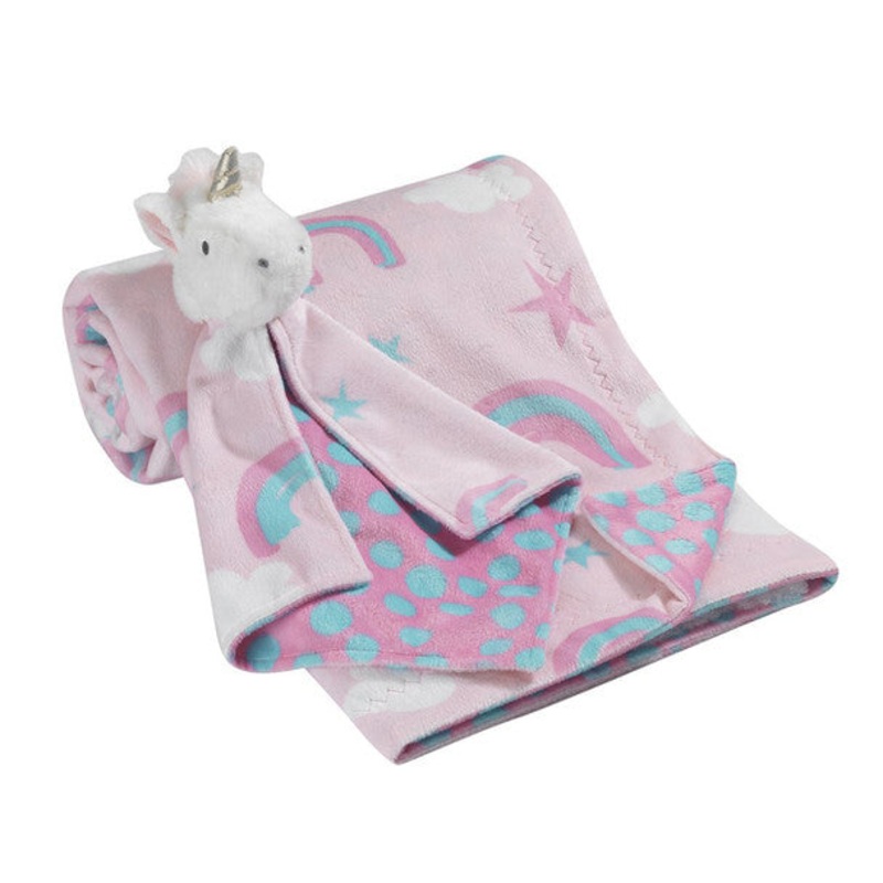 Lambs & Ivy Designer Blankets Blanket w/Lovey – Unicorn
