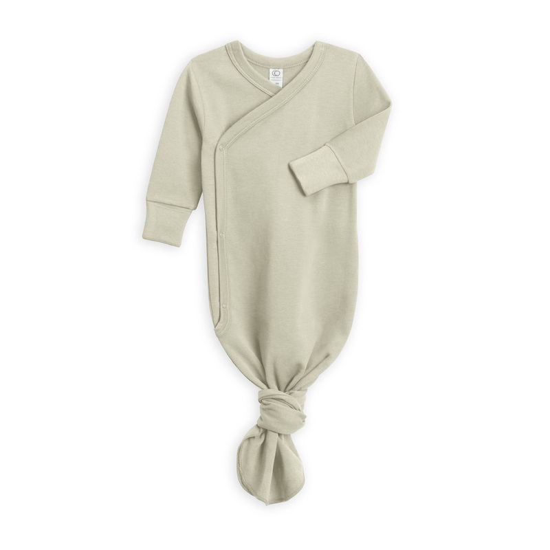 Organic Newborn Indy Kimono Gown – Sage Nb