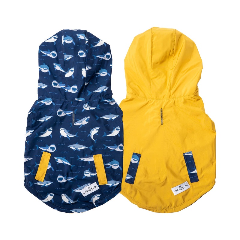 Shark Attack Reversible Raincoat Medium