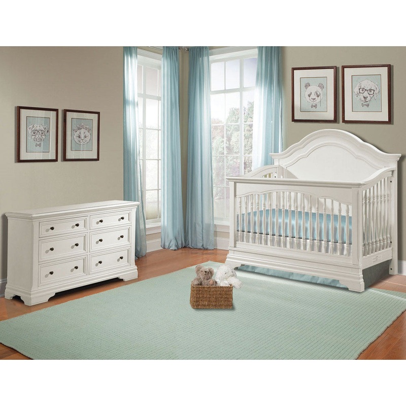 Westwood Athena 2 Piece Nursery Set Crib and Double Dresser in Belgium Cream