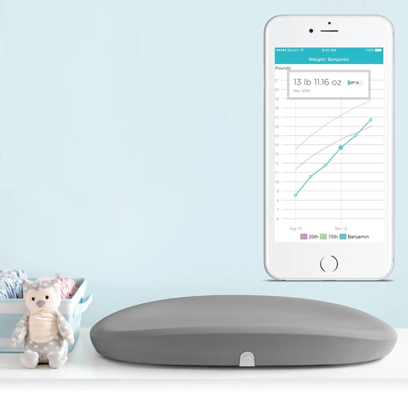 Hatch Grow Smart Changing Pad & Scale Grey