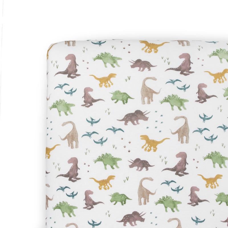 Stretch Knit Crib Sheet – Dino Pals Dino Pals