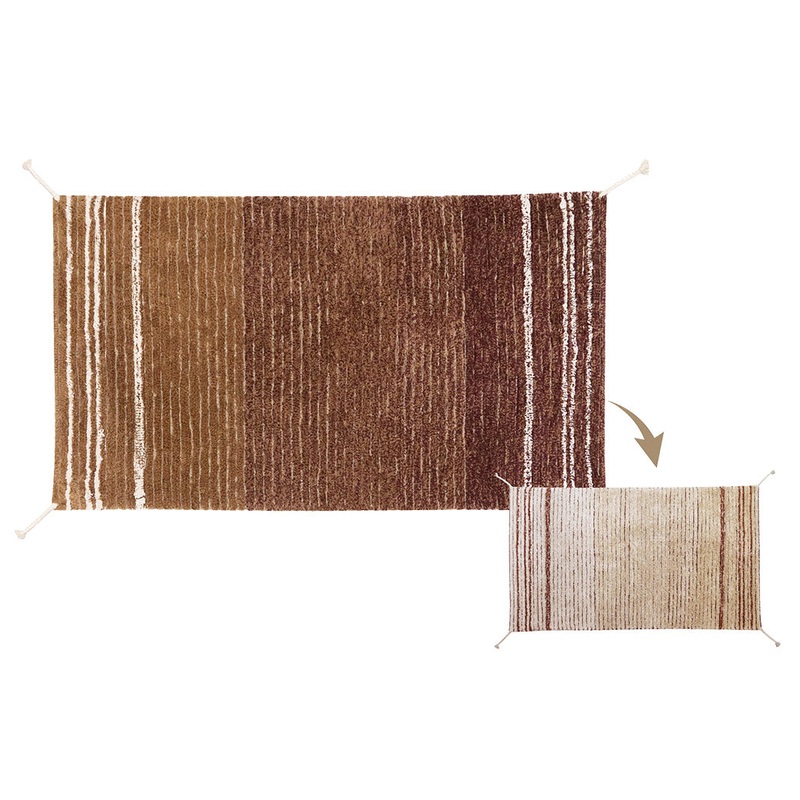 Twin Reversible Washable Rug Toffee 2′ 7″ x 4′ 7″