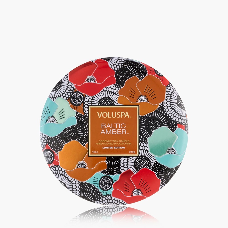 3 Wick Tin Baltic Amber Candle – Limited Edition