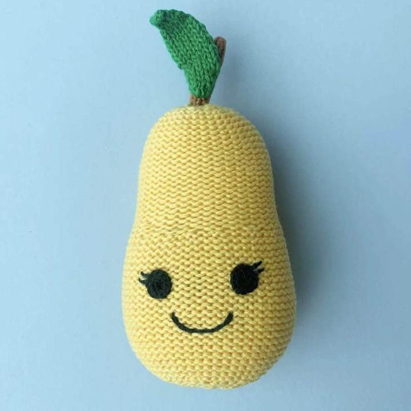 Estella Organic Pear Rattle Baby Toy