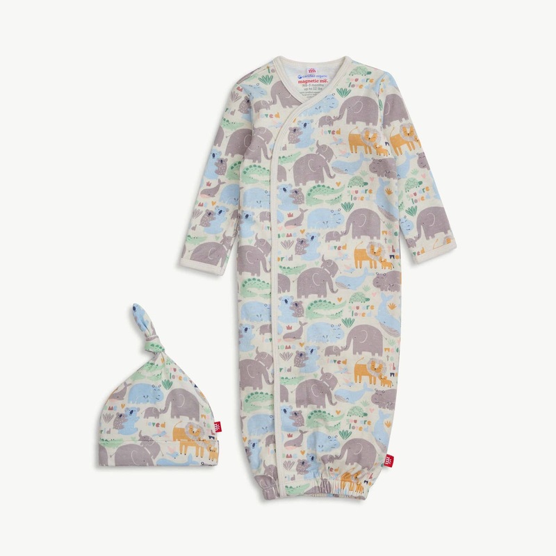 LITTLE LOVIN GOWN + HAT SET 050 NB – 3M