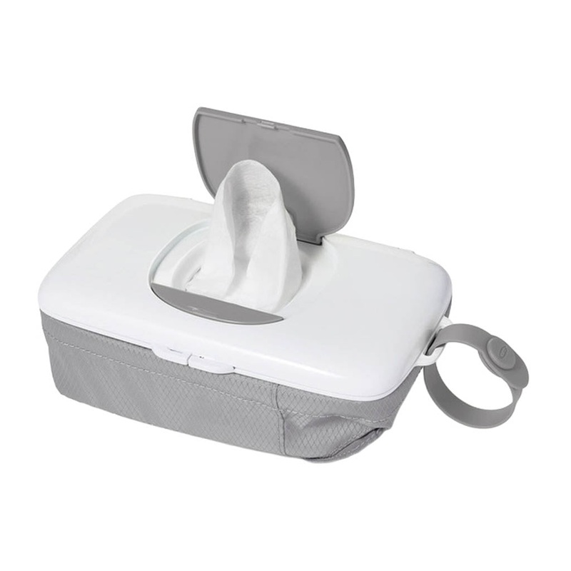 OXO TOT On-The-Go Wipes Dispenser with Diaper Pouch Gray