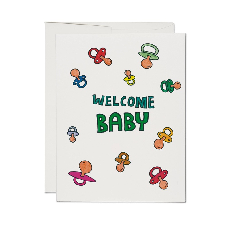 Pacifier Baby greeting card Single