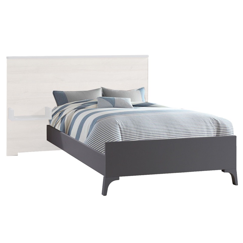 Tulip Metro Twin Bed Conversion Rails and Low profile footboard 39″ Charcoal