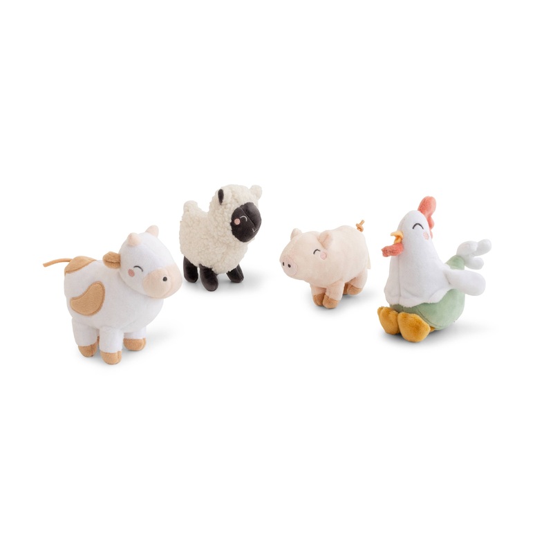 “Funny Farm”  Display 8 pcs – Rattle Plushie