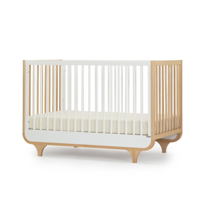 Jolly 3-in-1 Convertible Crib White/Natural