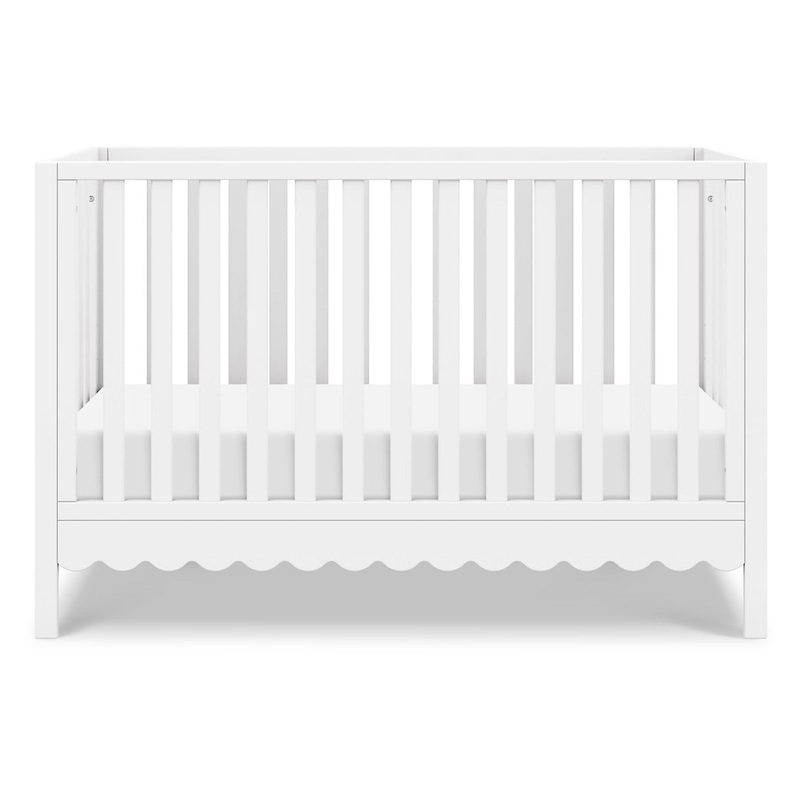 Sammy Scallop 4-in-1 Convertible Crib White