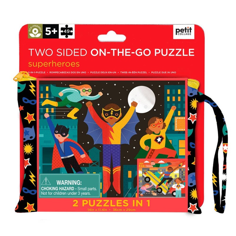 Two Sided Superheroes On-the-Go Puzzle