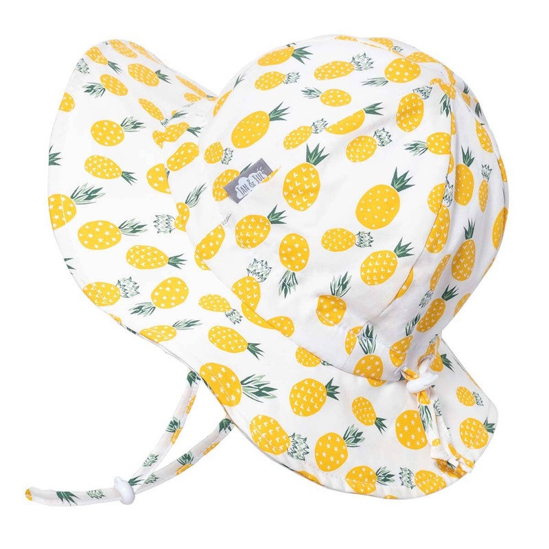Yellow Pineapple | Cotton Floppy Sun Hat: M