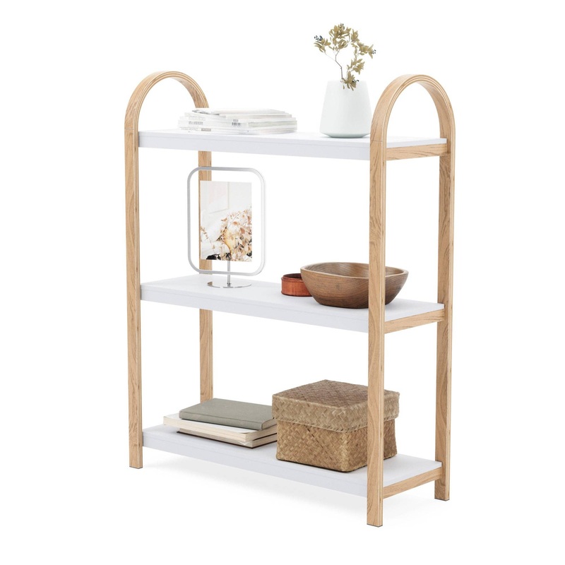 Bellwood Three Tier Shelf White-Natural
