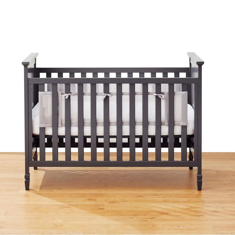 Halo Breathable Mesh Crib Liner for Full Sized Solid End Crib – White