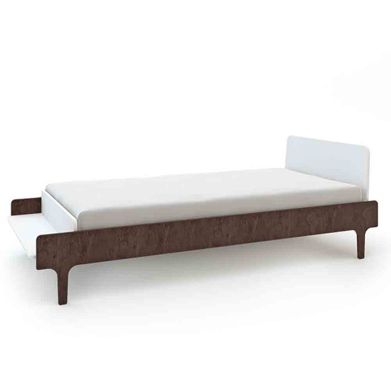 SF Floor Model: River Twin Bed White & Birch