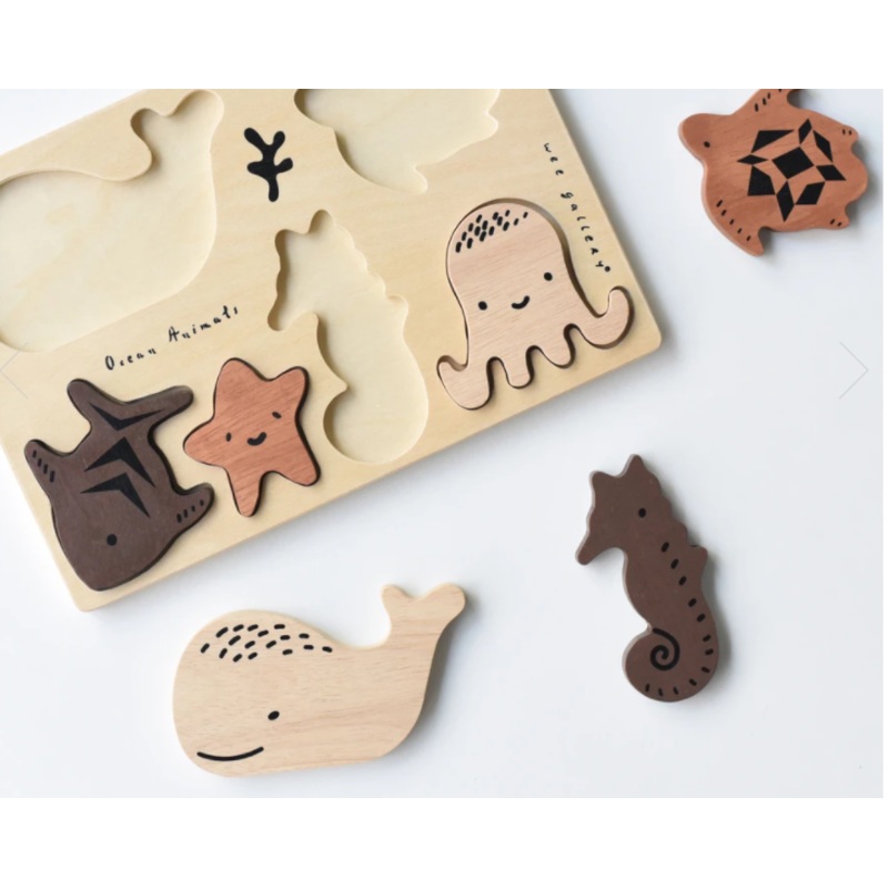 Wooden Tray Ocean Animals