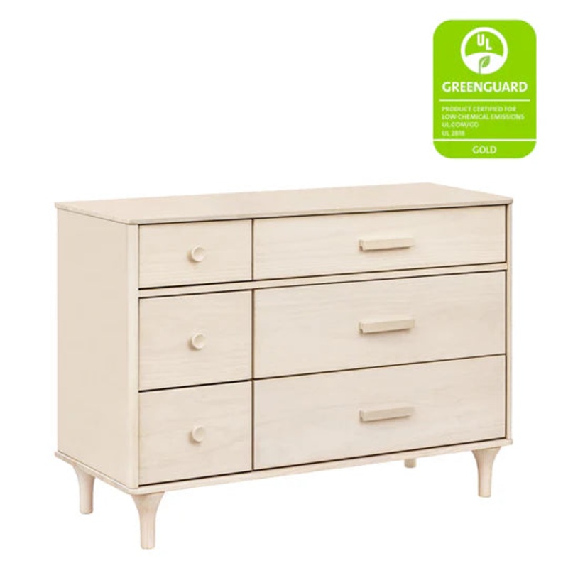 Babyletto Lolly 6-Drawer Double Dresser White/Natural