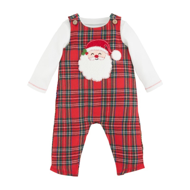 Mudpie Santa Tartan Longall Set 3-6M