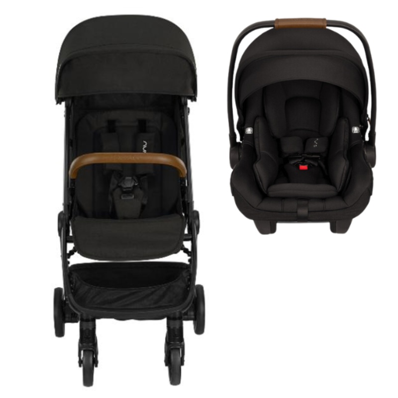 Nuna TRVL + Pipa Aire RX Travel System Caviar/Caviar