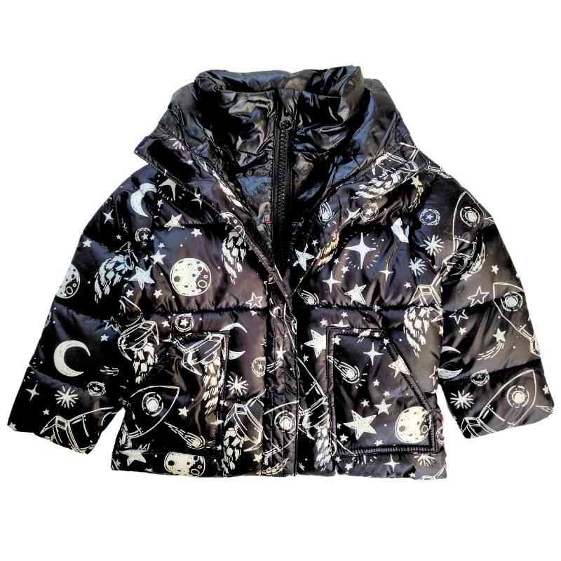 Onekid Car Seat Coat | The Road Coat Vegan – Rocketship Print 12 Month