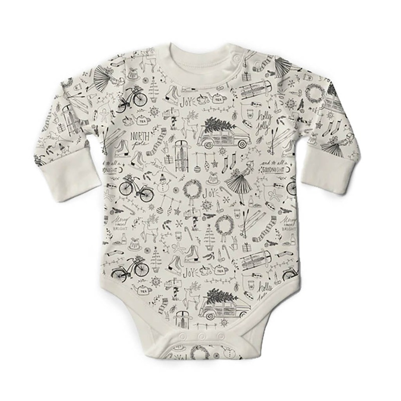 Long Sleeve Bodysuit | Vintage Holiday 0-3 Months