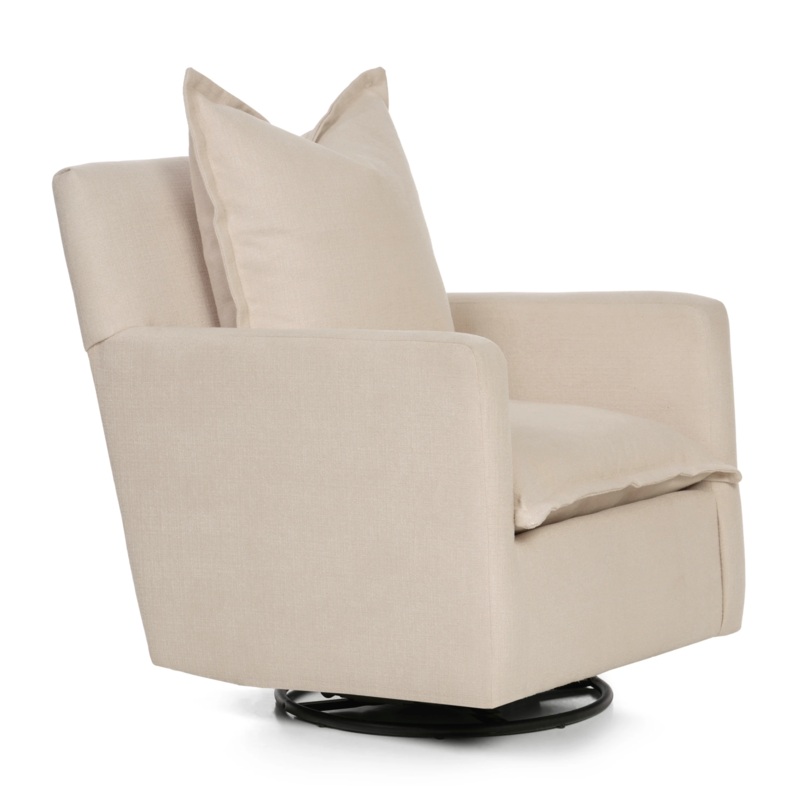 Oilo Nola Swivel Glider Metal Base High Performance Ecru