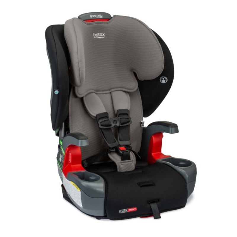 Britax Grow With You ClickTight Harness-2-Booster Car Seat Grey Contour Safewash
