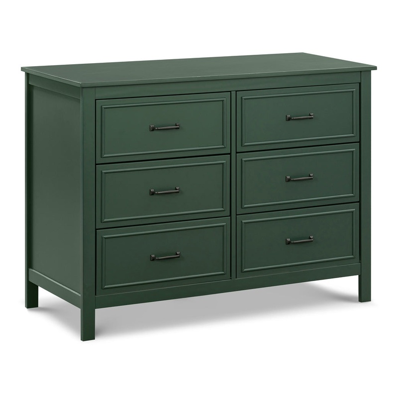 Charlie 6-Drawer Double Dresser Forest Green