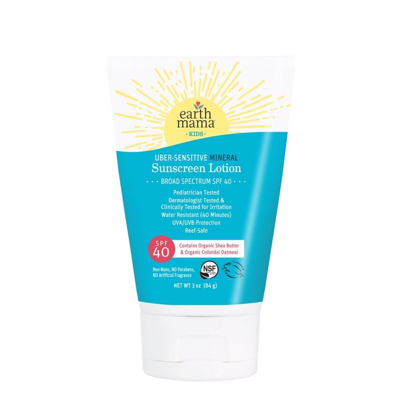 Earth Mama Kids Uber-Sensitive Mineral Sunscreen Lotion – SPF 40
