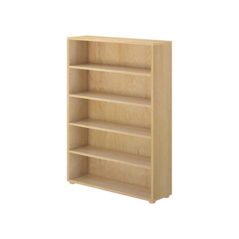 Maxtrix High 5 Shelf Bookcase Natural