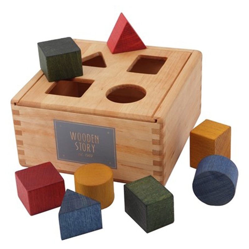 Montessori Stacking Toy and Shape Sorter Box | Rainbow