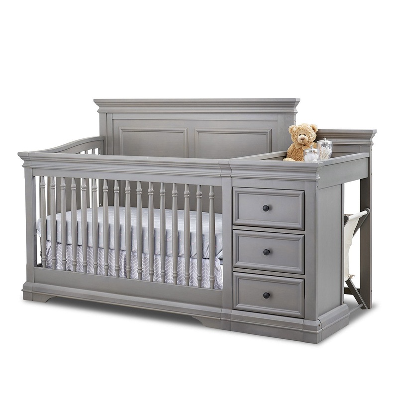 Sorelle Portofino Crib & Changer in Weathered Gray