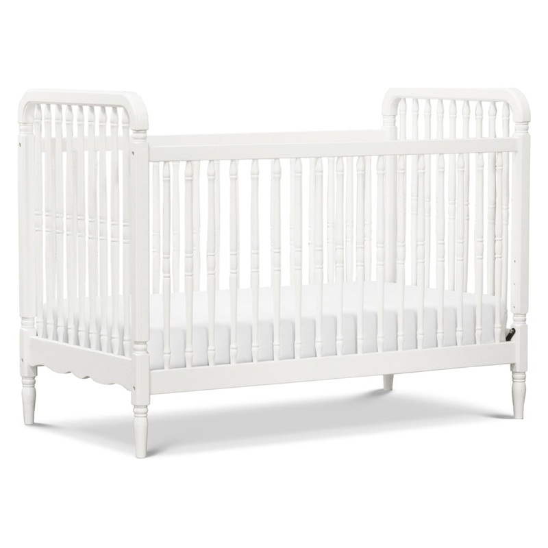Liberty 3-in-1 Convertible Spindle Crib + Toddler Bed Conversion Kit Warm White