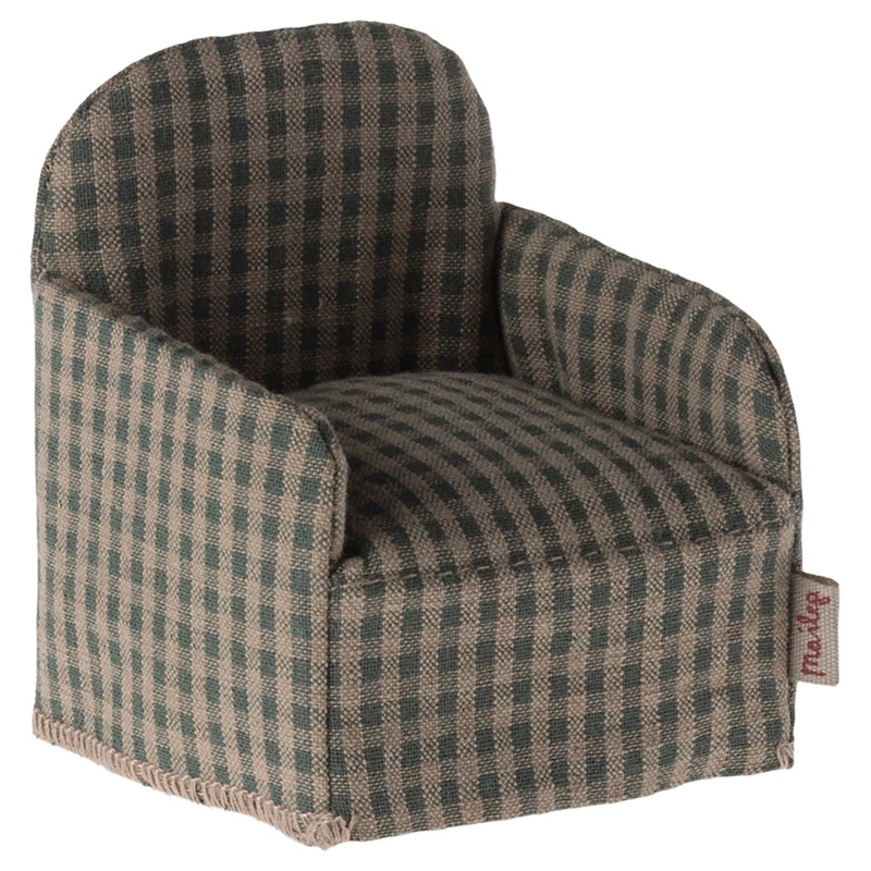 Mouse Chair Green Checker