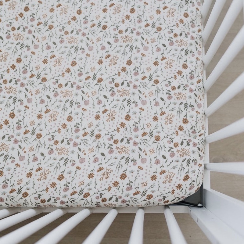 Muslin Crib Sheet | Meadow Floral