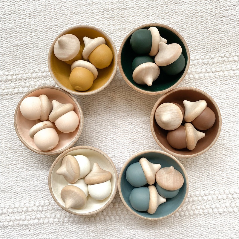 Acorn Sorting Set Set of 6 Muted Tones