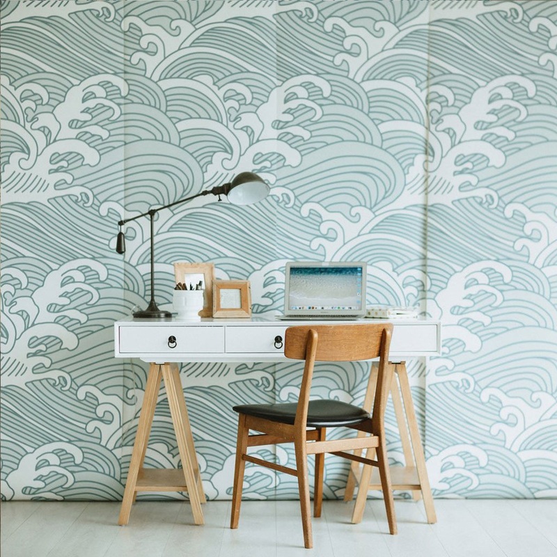 Bombora Mural Traditional Wallpaper