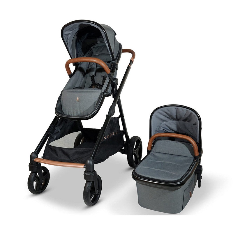 Venice Child Ventura Single to Double Sit-And-Stand Tandem Stroller with Bassinet Shadow