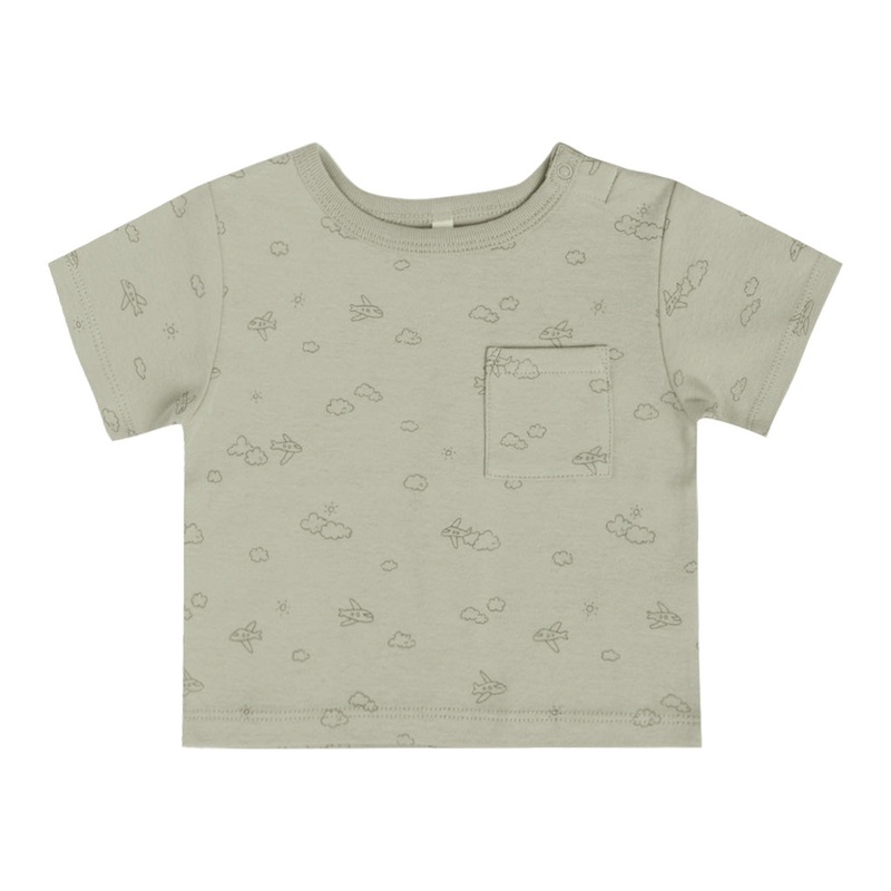 Boxy Pocket Tee | Airplanes 0-3 Months