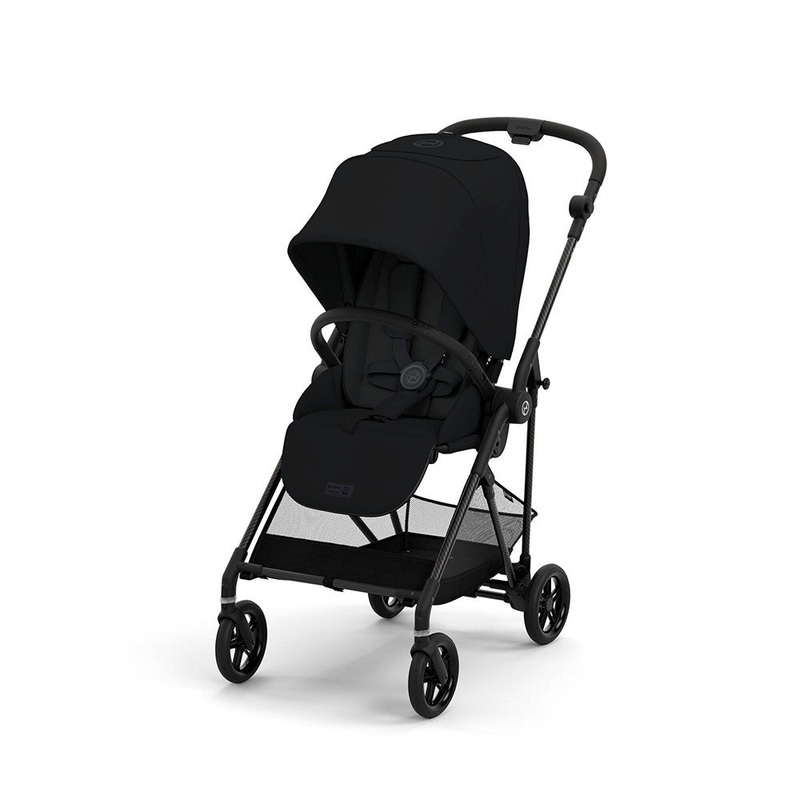 CYBEX Melio Carbon 3 Stroller – Moon Black