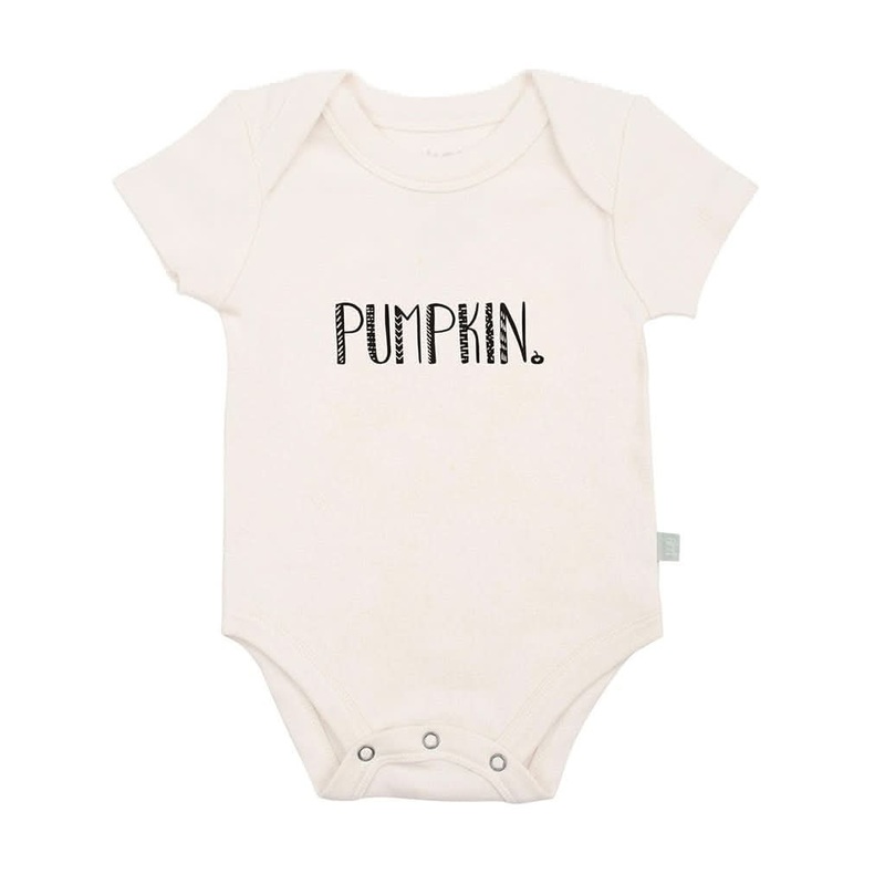 Finn & Emma Short Sleeve Graphic Bodysuit, Pumpkin 0-3 M