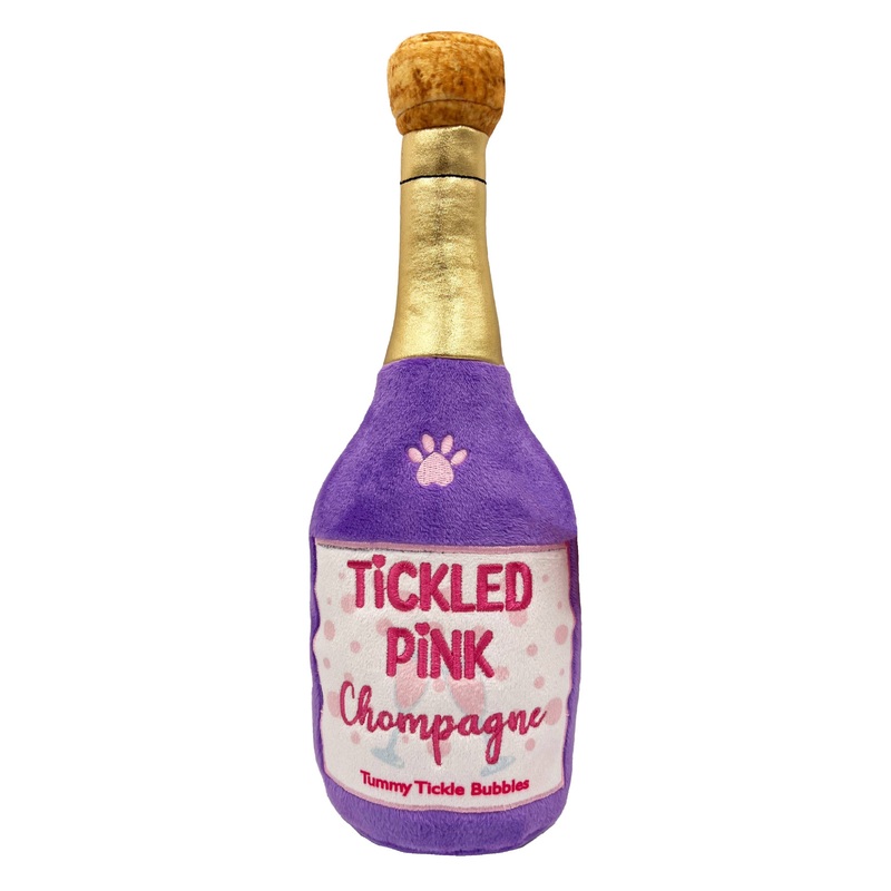 Tickled Pink Chompagne Dog Toy Small