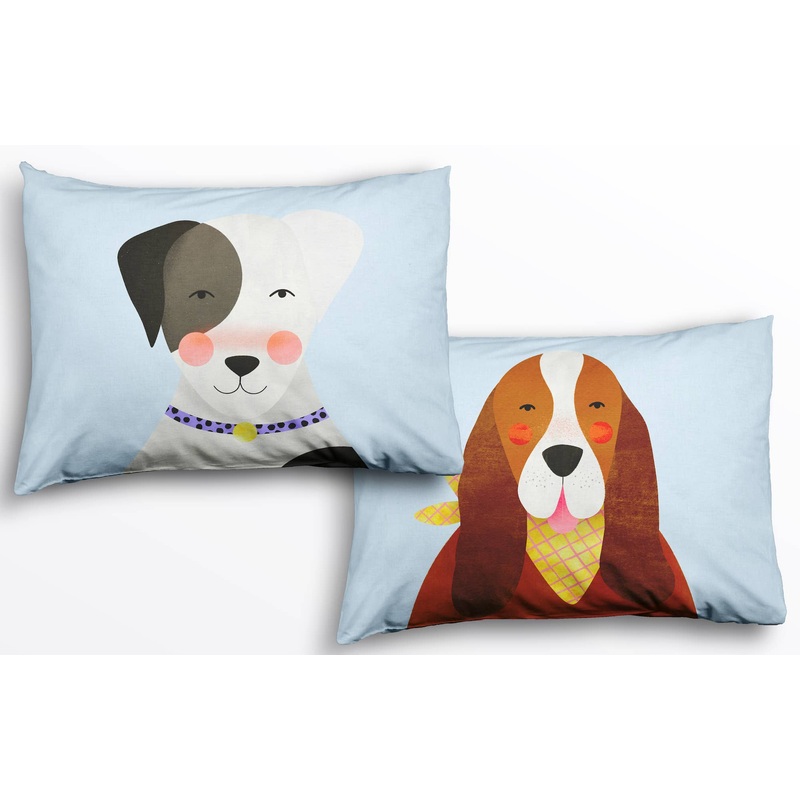 2-Pack Standard Pillowcases At the Dog Park