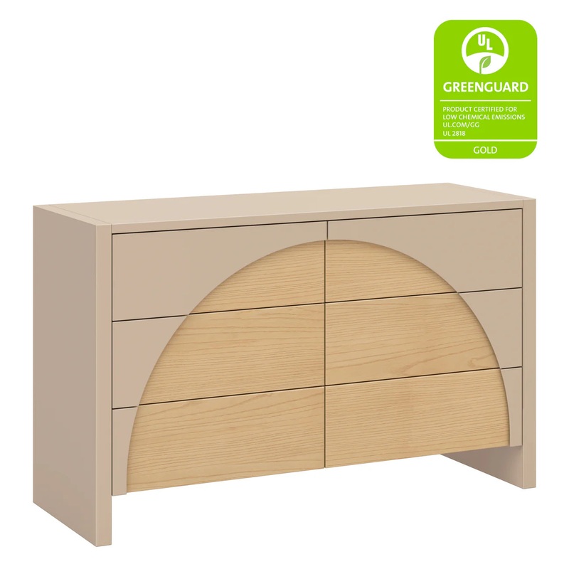 Babyletto Moab 6-Drawer Assembled Dresser Olive/Ash