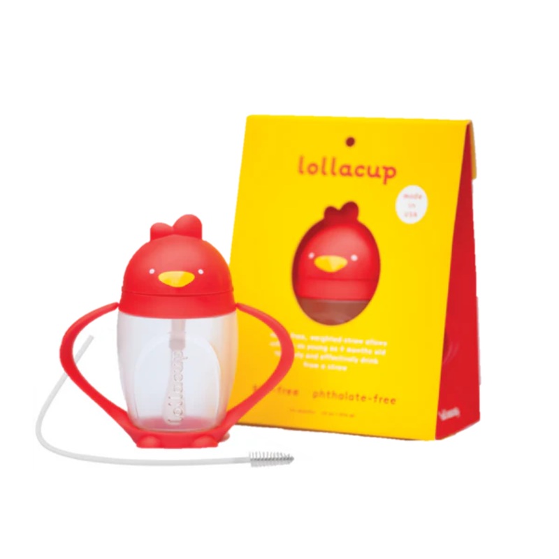 Lollacup Sippy Cup with Weighted Straw Green