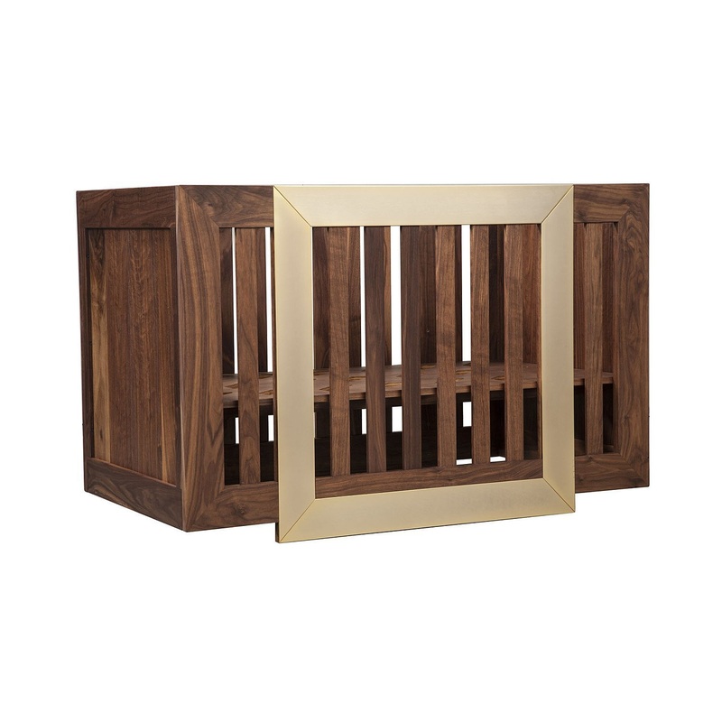 Nursery Works Lydian Crib Walnut with 24k Gold