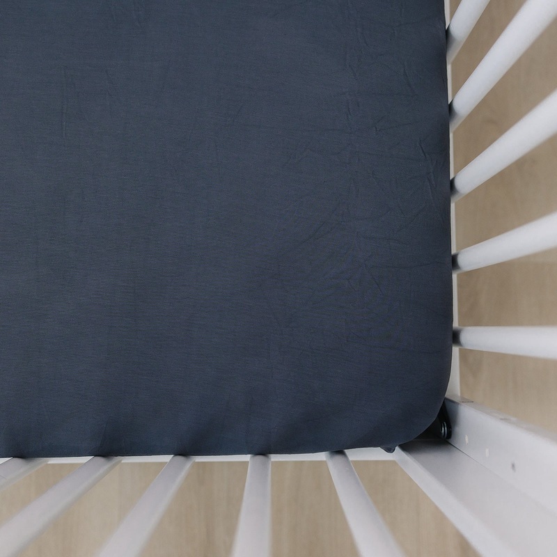 Bamboo Stretch Crib Sheet | Charcoal